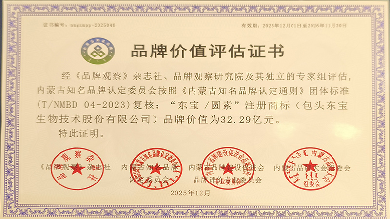 尊龙官方/圆素品牌价值评估证书